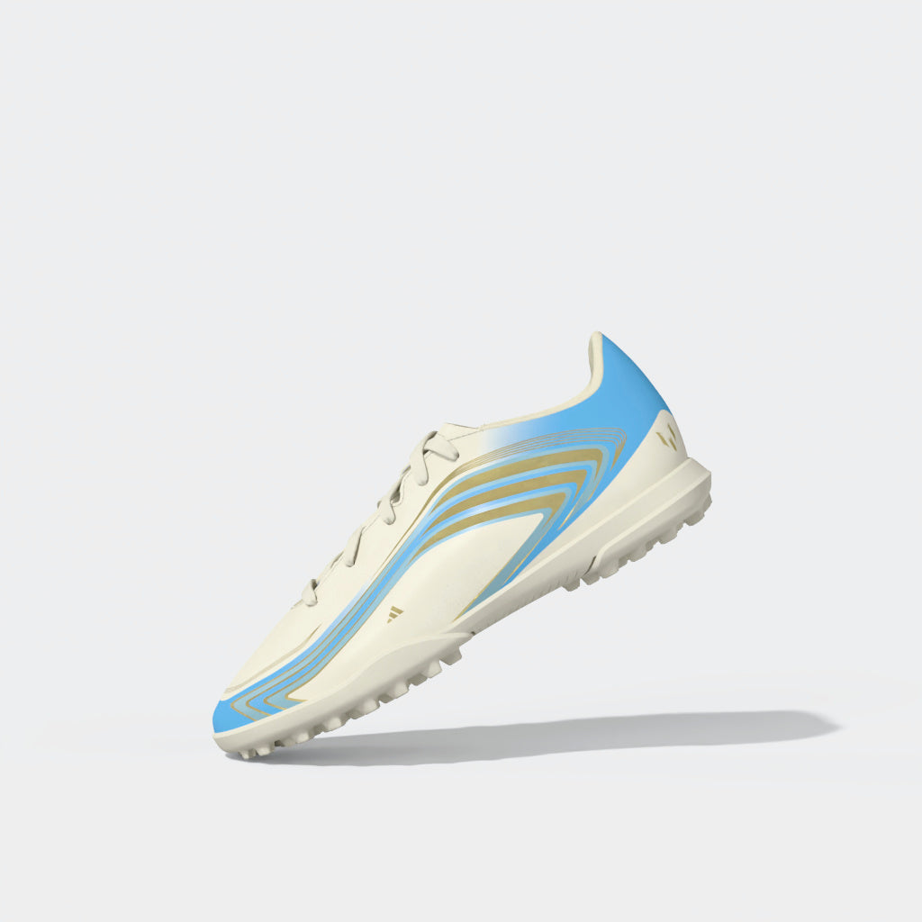 adidas F50 Messi Club Turf Youth Soccer Cleats - Ivory