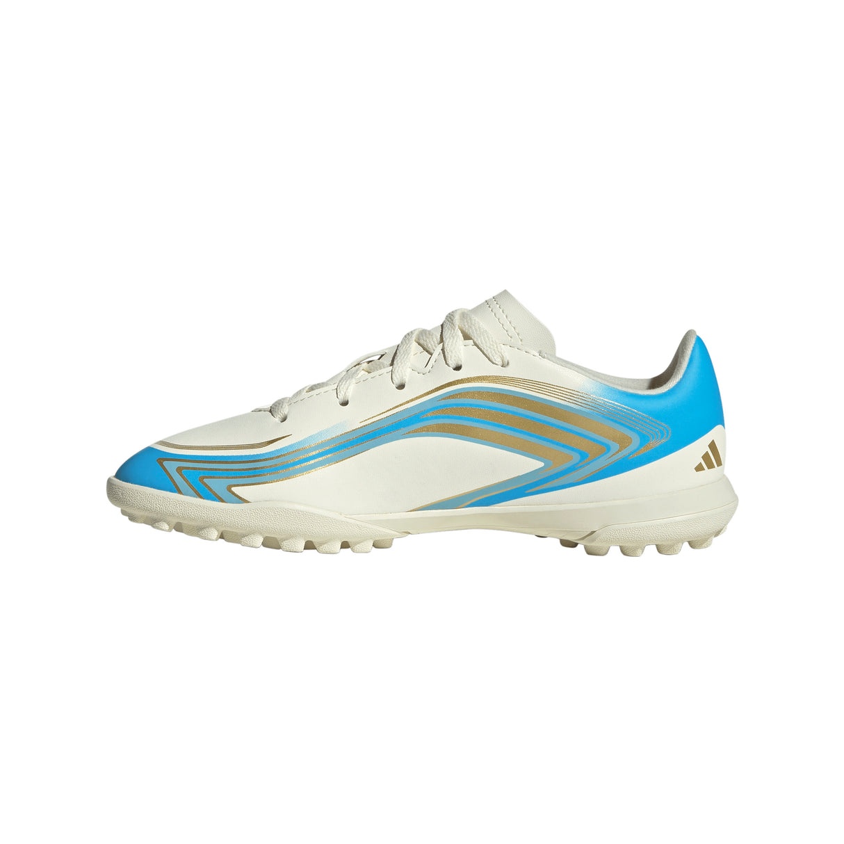 adidas F50 Messi Club Turf Youth Soccer Cleats - Ivory