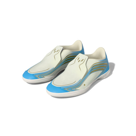 adidas F50 Messi League Laceless IN Indoor Youth Soccer Shoes - Blue