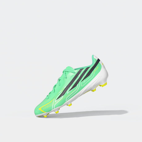 adidas F50 Hyperfast League FG Firm Ground Youth Soccer Cleats - Mint/Navy/Lemon