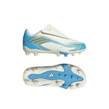 adidas F50 Messi Club Velcro Firm Ground / Multi Ground Youth Soccer Cleats - Ivory