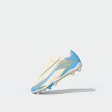 adidas F50 Messi Club Velcro Firm Ground / Multi Ground Youth Soccer Cleats - Ivory