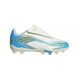 adidas F50 Messi Club Velcro Firm Ground / Multi Ground Youth Soccer Cleats - Ivory
