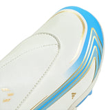 adidas F50 Messi Club Velcro Firm Ground / Multi Ground Youth Soccer Cleats - Ivory