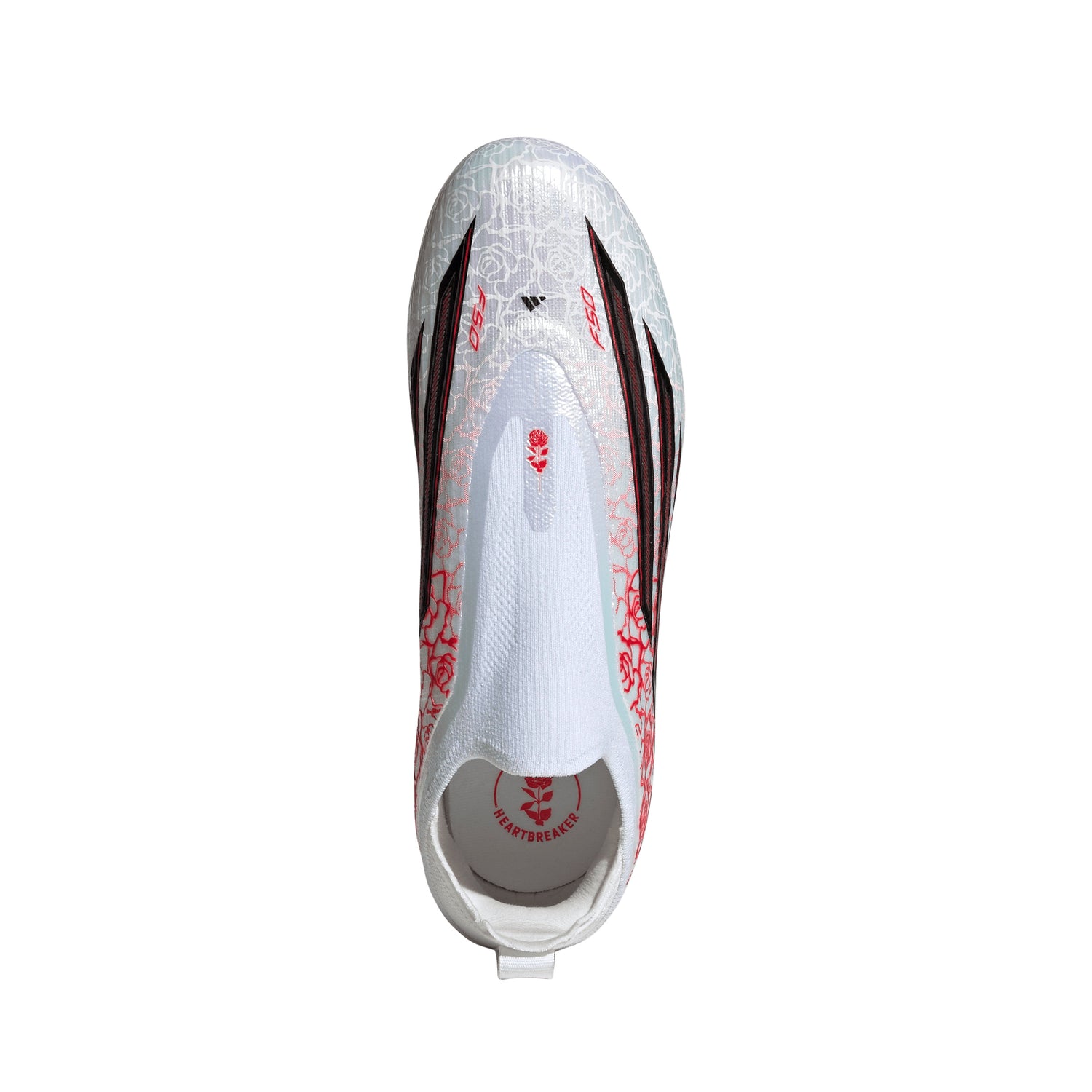 adidas F50 Elite Laceless FG Firm Ground Youth Soccer Cleats - White/Black/Red