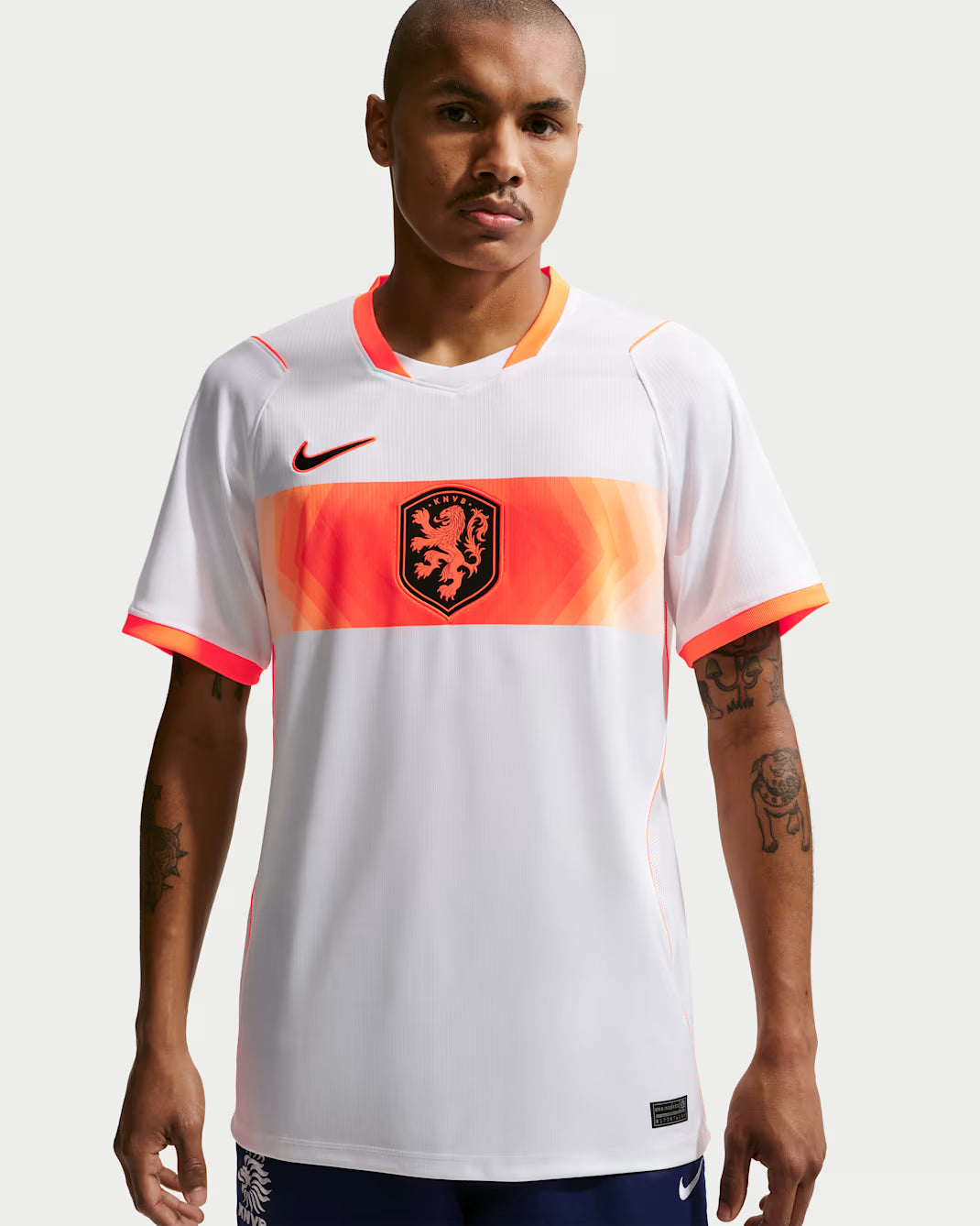 Camiseta de fútbol Nike Holanda Visitante Hombre 2026 - Blanco/Rojo Hiper/Negro