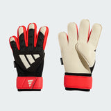 Guantes de portero de fútbol para jóvenes adidas Predator Match Fingersave - Negro/Rojo