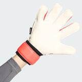 Guantes de portero de fútbol para jóvenes adidas Predator Match Fingersave - Negro/Rojo
