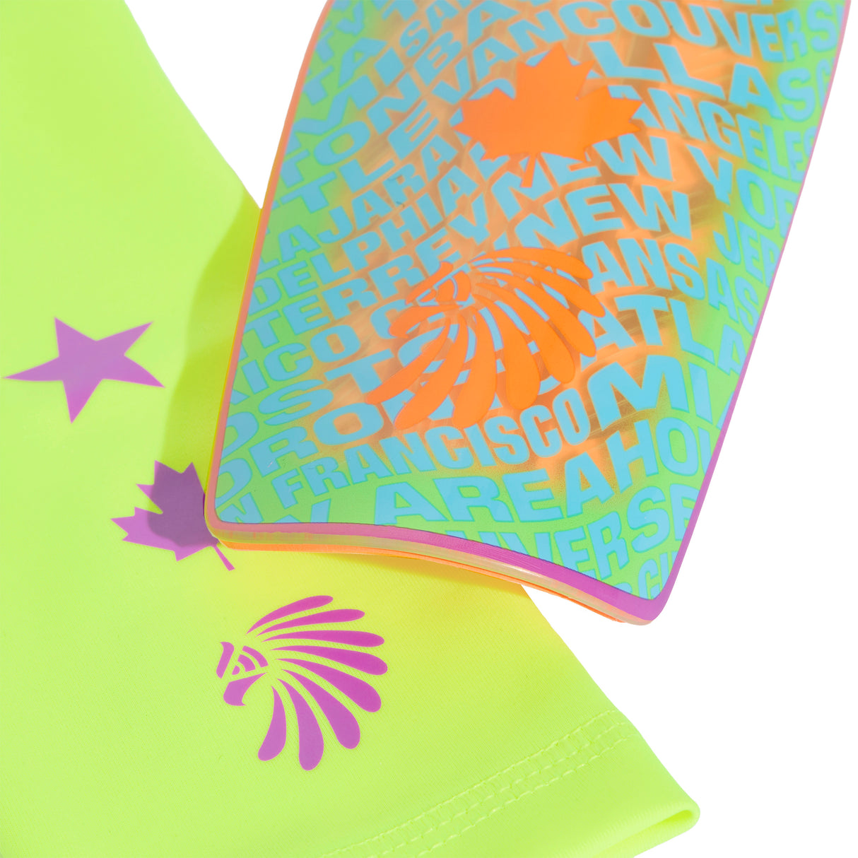 adidas F50 League Soccer Shin Guards - Orange/Purple/Green