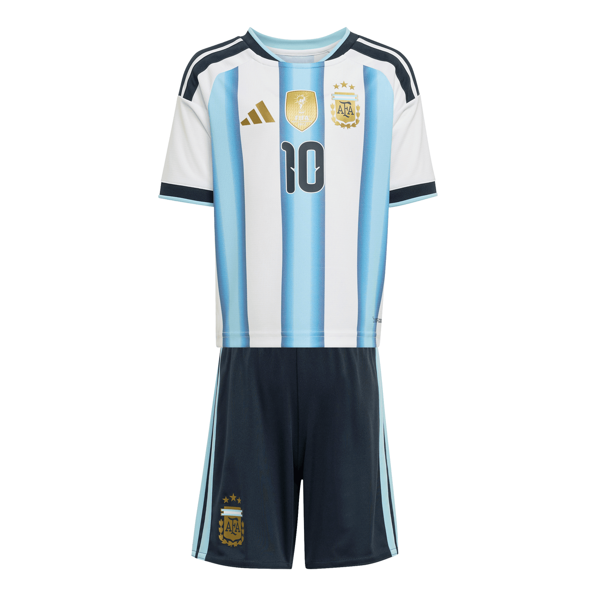 adidas Argentina Home 10 Youth Soccer Mini Kit Set 26 - White/Blue