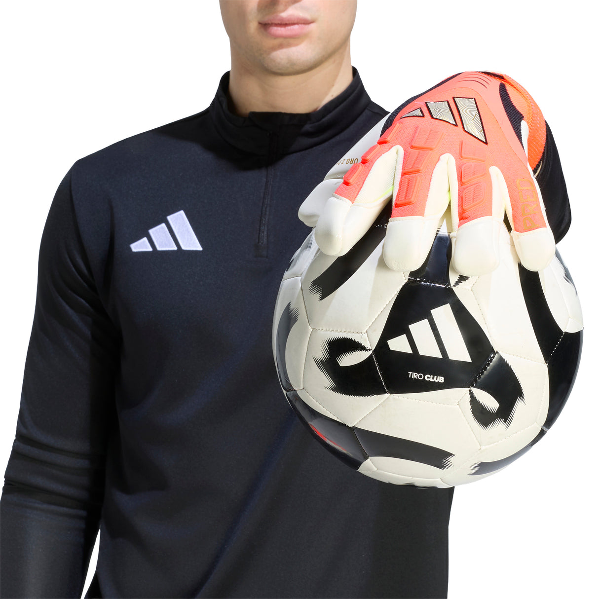adidas Predator Pro Hybrid Cut Strap Goalkeeper Soccer Glove - Ivory