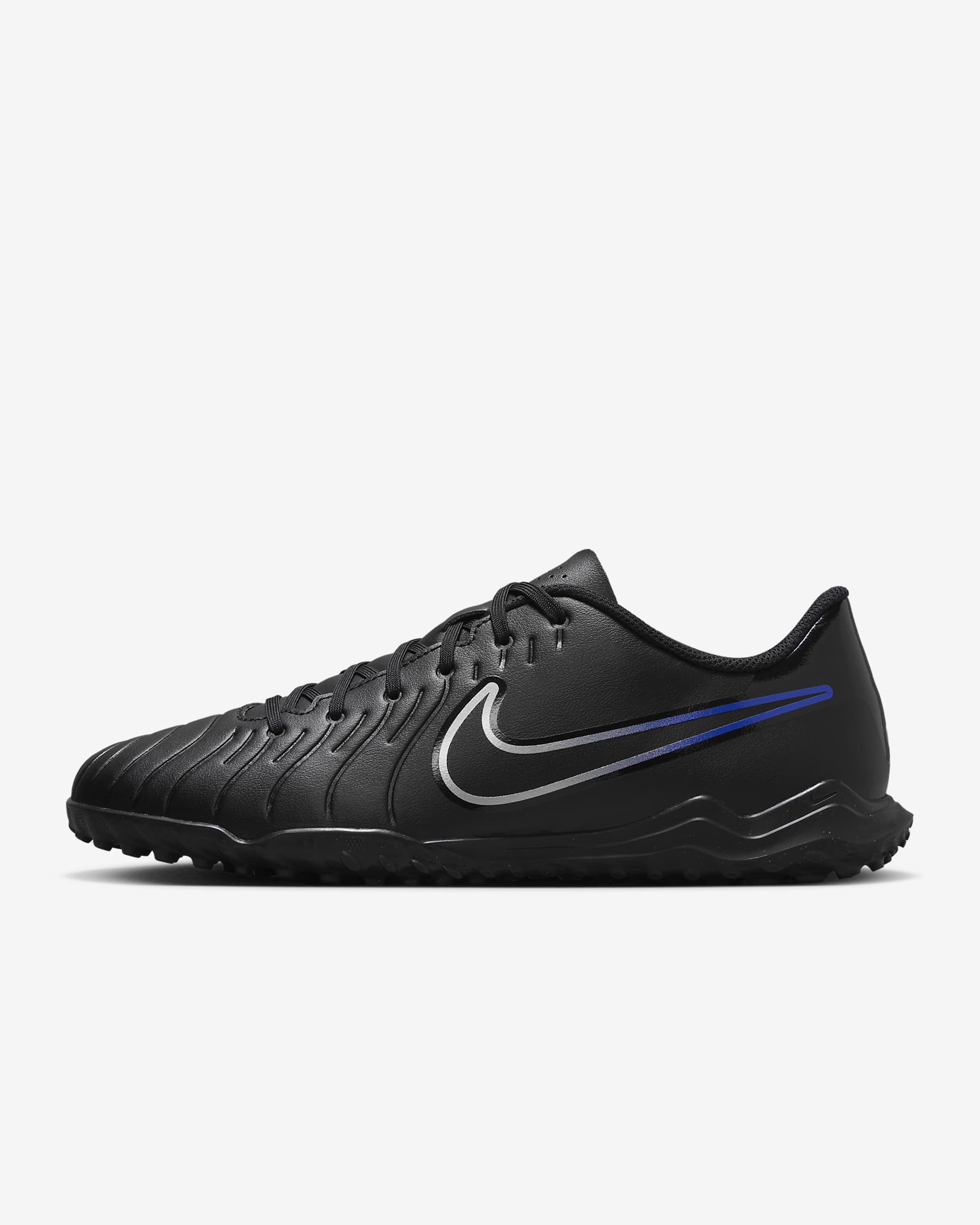 Nike Tiempo Legend 10 Club TF Turf Football Boots Black/Hyper Royal/Chrome