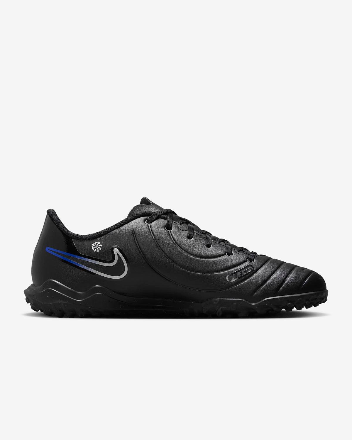 Nike Tiempo Legend 10 Club TF Turf Football Boots Black/Hyper Royal/Chrome