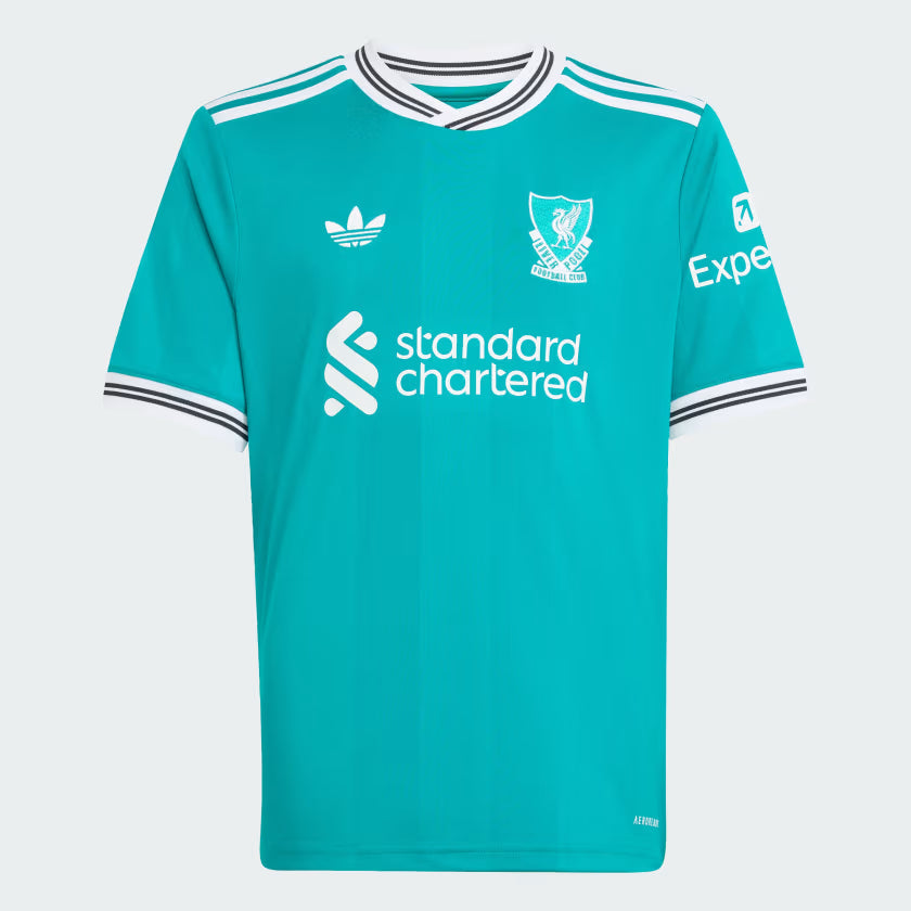 adidas Liverpool FC Third Youth Soccer Jersey 25/26 - Green