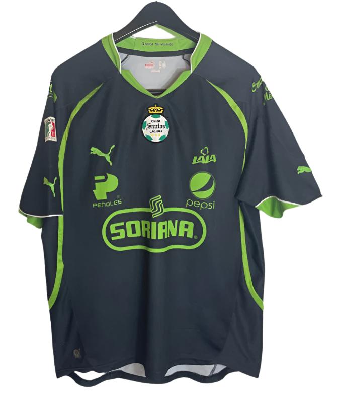 PUMA Santos Away Jersey 2011-12 Black/Lime