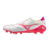 Mizuno Morelia Neo IV Beta Elite FG Firm Ground Soccer Cleats - White/Pink