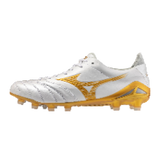 Mizuno Morelia Neo IV Made in Japan FG Men's Soccer Cleats - White/Gold