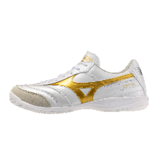 Mizuno Morelia Sala Elite IN Men's Soccer Shoes - White/Gold