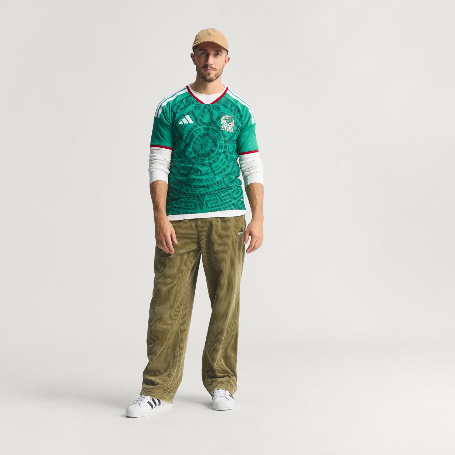 adidas Mexico Home Authentic Men's Soccer Jersey 26 - Green