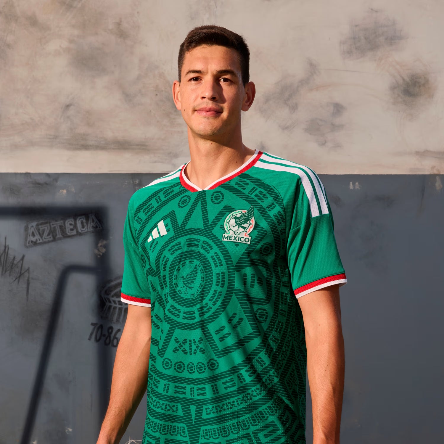 adidas Mexico Home Authentic Men's Soccer Jersey 26 - Green