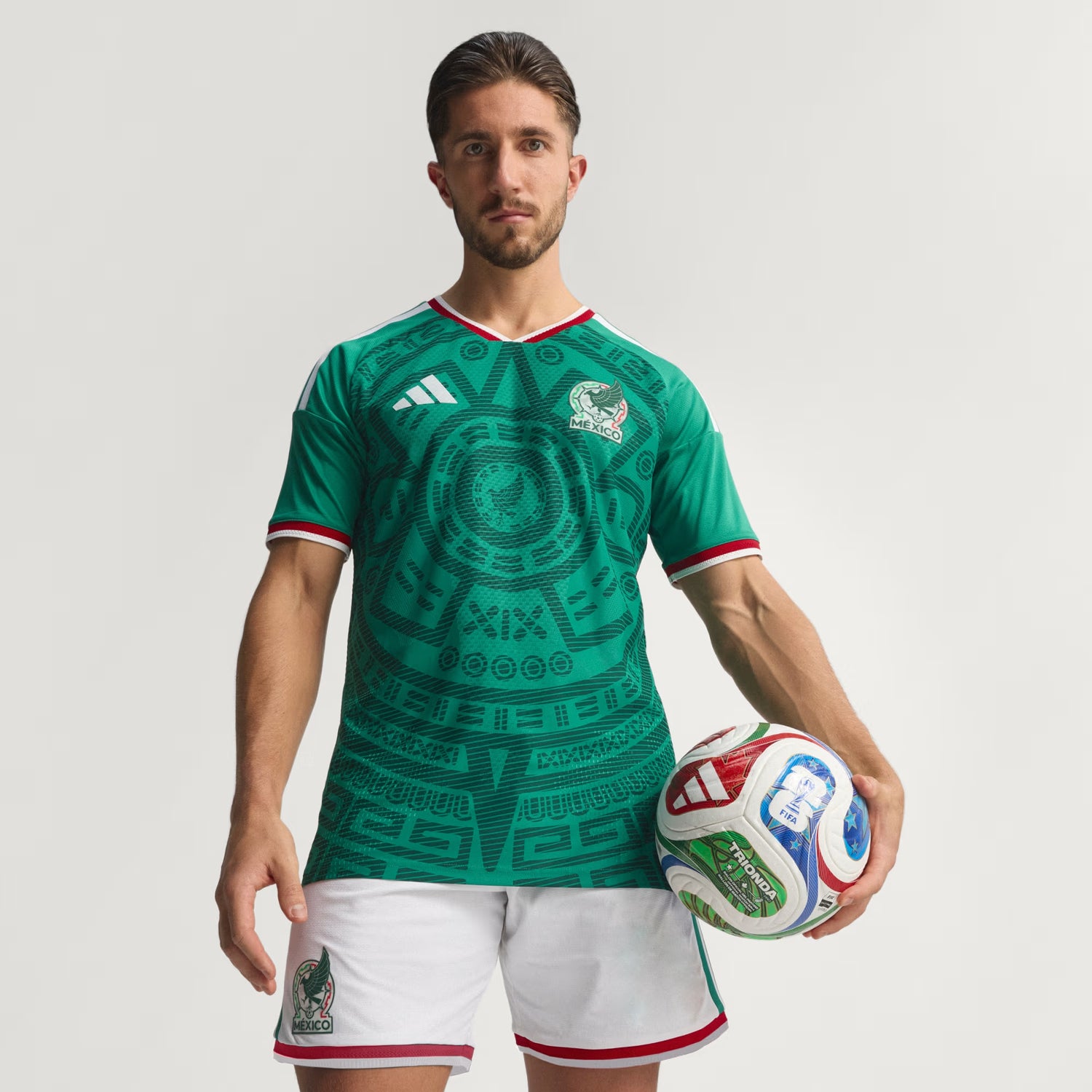 adidas Mexico Home Authentic Men's Soccer Jersey 26 - Green