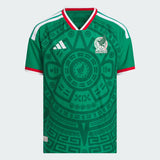 adidas Mexico Home Authentic Youth Soccer Jersey 26 - Green