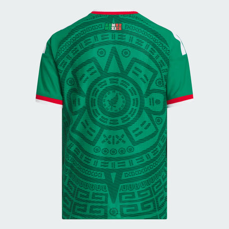 adidas Mexico Home Authentic Youth Soccer Jersey 26 - Green