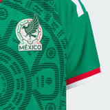 adidas Mexico Home Authentic Youth Soccer Jersey 26 - Green