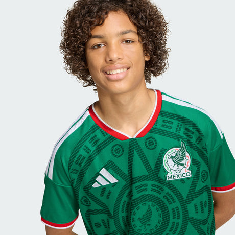 adidas Mexico Home Youth Soccer Jersey 26 - Green