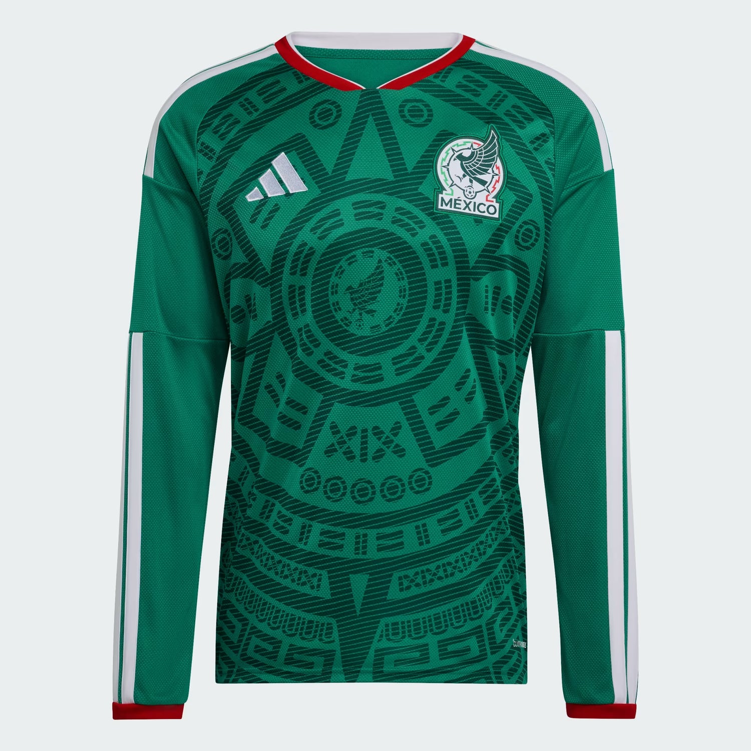 adidas Mexico Home Long Sleeve Men's Soccer Jersey 26 - Green