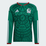 adidas Mexico Home Long Sleeve Men's Soccer Jersey 26 - Green