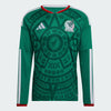 adidas Mexico Home Long Sleeve Men's Soccer Jersey 26 - Green
