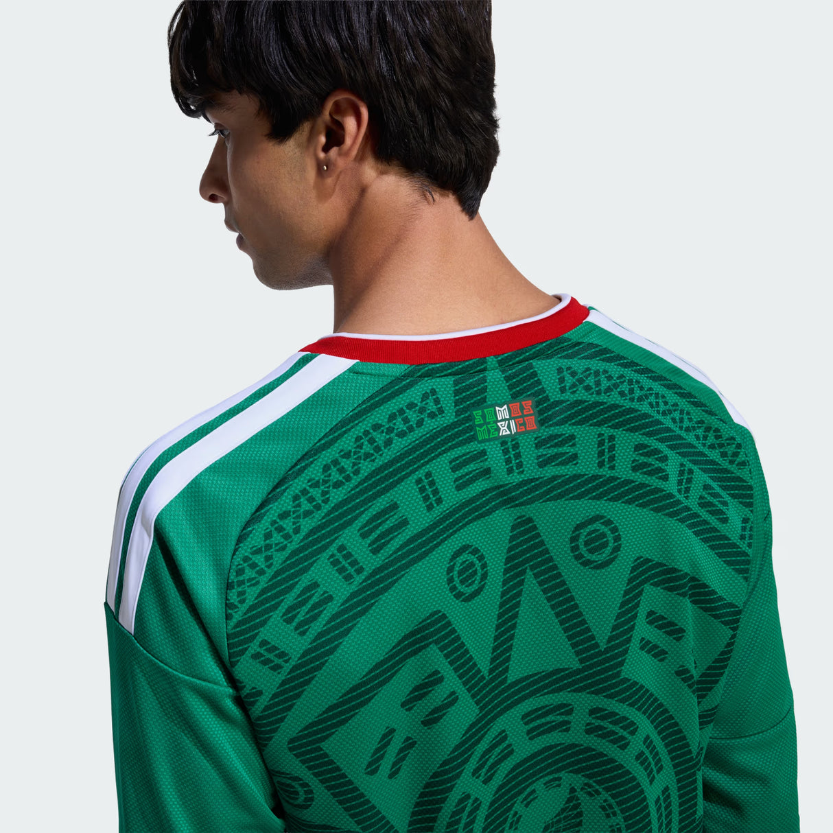 adidas Mexico Home Long Sleeve Men's Soccer Jersey 26 - Green