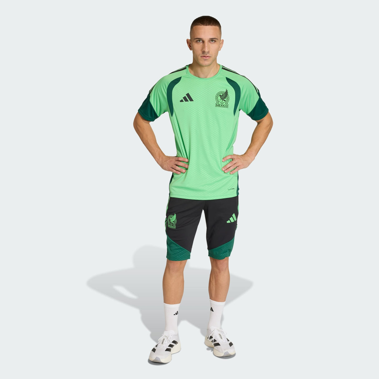 adidas México 26 Tiro Pantalones Cortos de Fútbol para Hombre - Negro