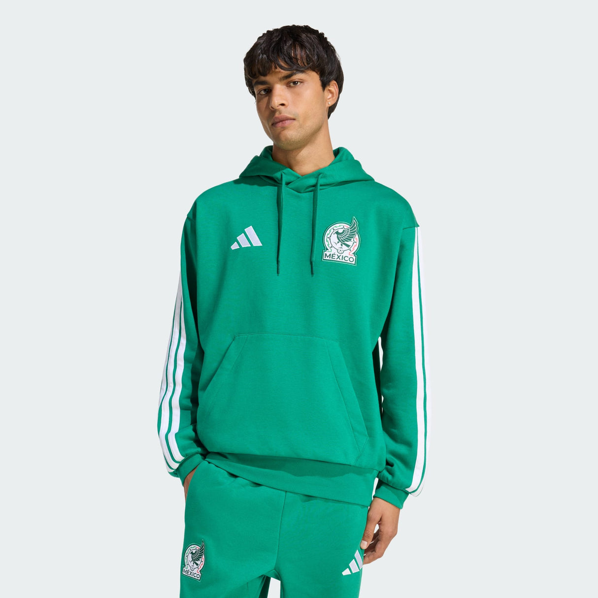 Sudadera con capucha de felpa DNA adidas México - Verde