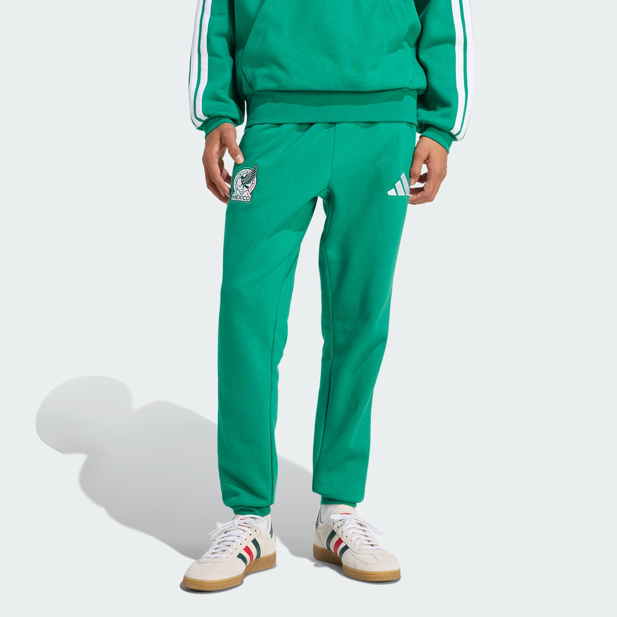 Pantalones de chándal adidas México DNA de felpa - Verde