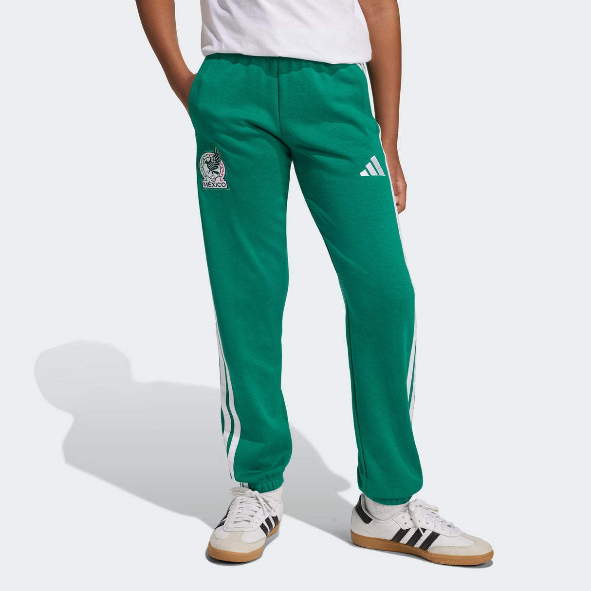 adidas Mexico DNA Youth Soccer Tracksuit Bottoms - Green