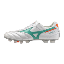 Mizuno Morelia II Japan FG Botas de fútbol para hombre - Blanco/Arcadia