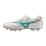 Mizuno Morelia II Japan FG Botas de fútbol para hombre - Blanco/Arcadia
