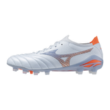 Botas de fútbol Mizuno Morelia Neo V Beta Japan FG para hombre - Azul Celeste/Naranja