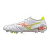 Botas de fútbol para hombre Mizuno Morelia Neo V Beta Pro FG - Blanco/Naranja