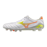 Botas de fútbol Mizuno Morelia Neo V Pro FG para hombre - Blanco/Naranja