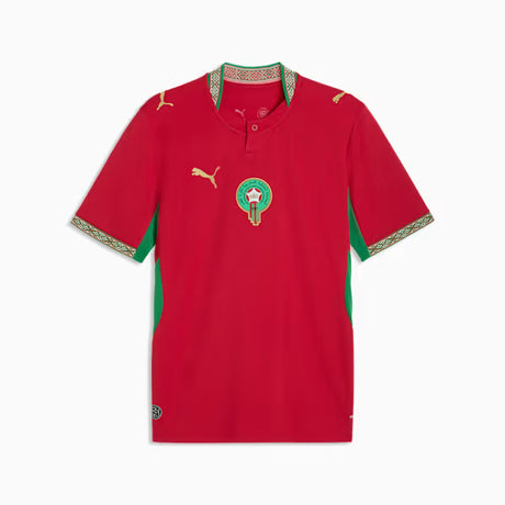 PUMA Morocco Home Men's Soccer Jersey 2026 - Red/Gold