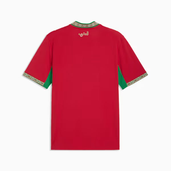 Camiseta de fútbol de hombre PUMA Marruecos Local 2026 - Rojo/Dorado