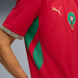 Camiseta de fútbol de hombre PUMA Marruecos Local 2026 - Rojo/Dorado