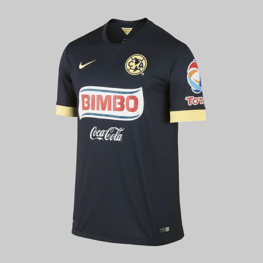 Nike Youth Club America Dri-Fit Away 14/15 Soccer Jersey - Obsidian/Lemon