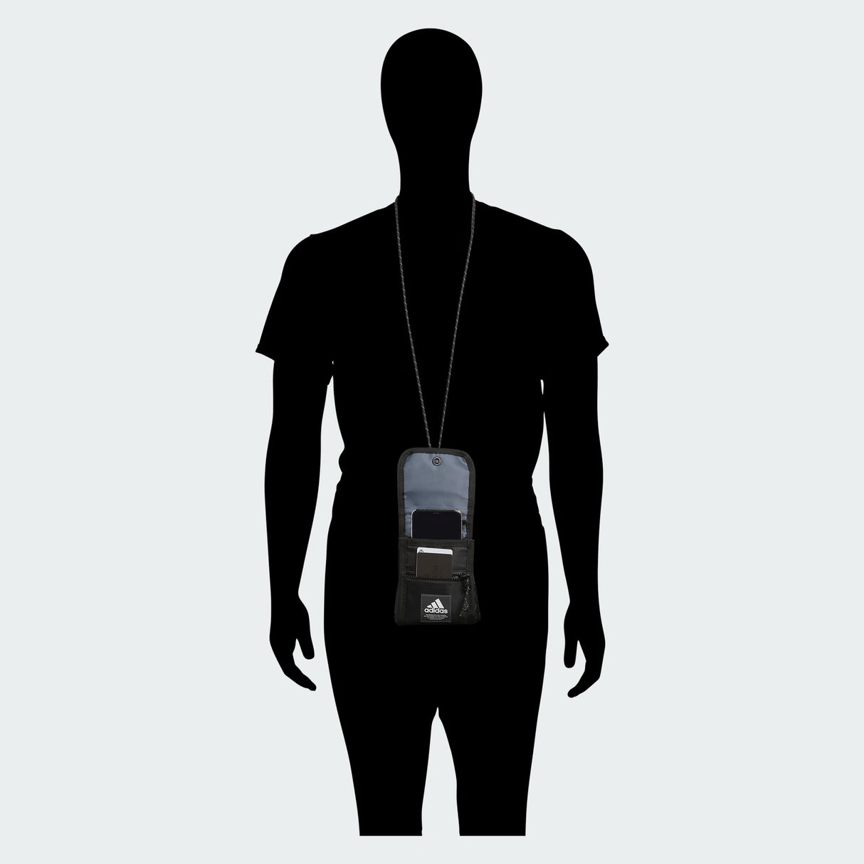 Bolso bandolera con cuello de adidas en color negro