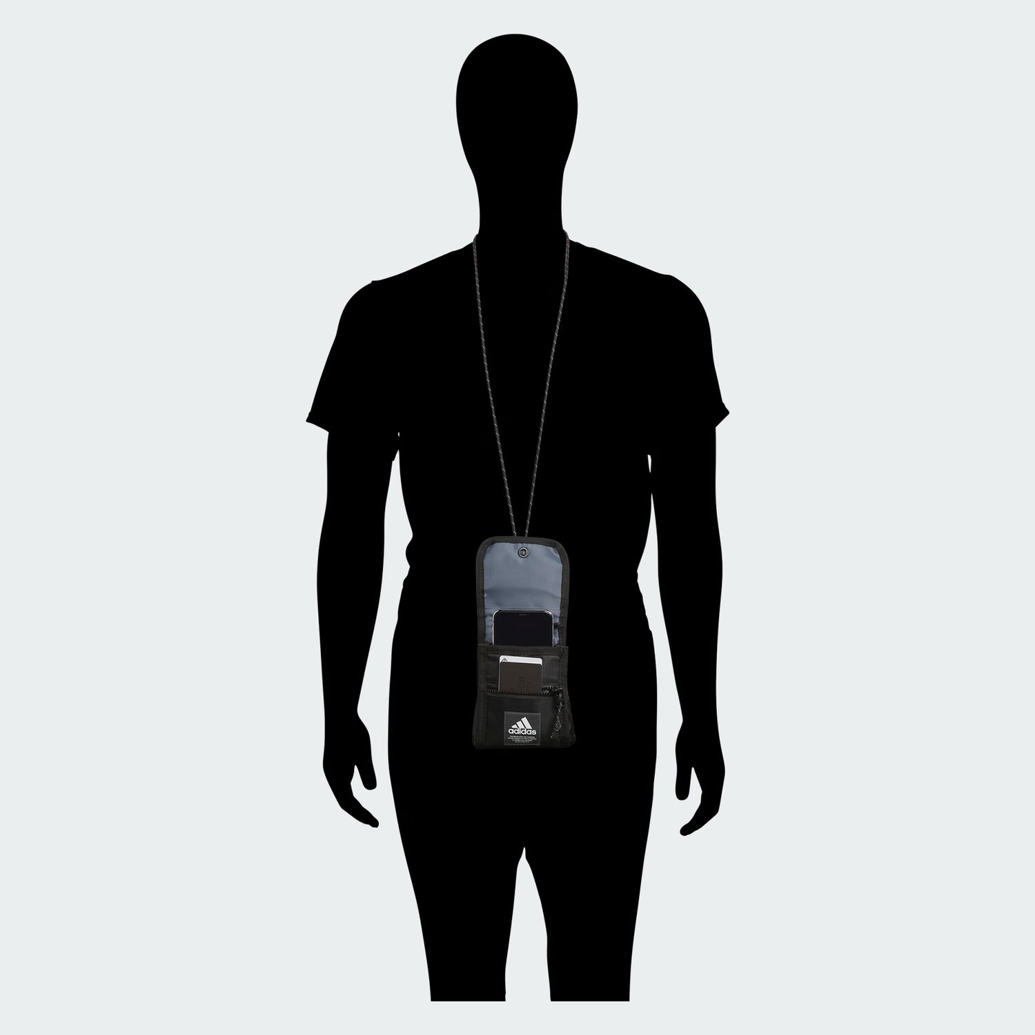 Bolso bandolera con cuello de adidas en color negro