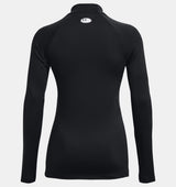 Camiseta de cuello alto Under Armour Authentics para mujer, color negro