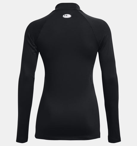 Camiseta de cuello alto Under Armour Authentics para mujer, color negro